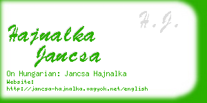 hajnalka jancsa business card